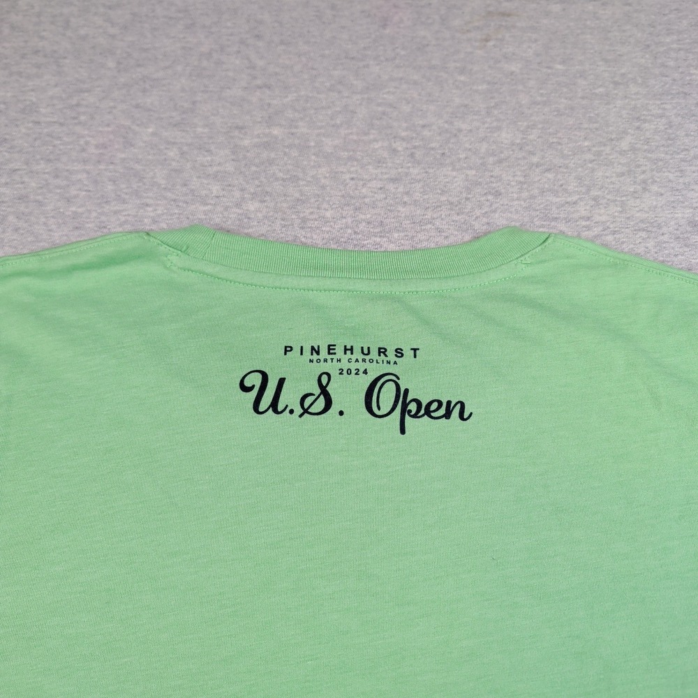 FootJoy Pinehurst 2024 US Open Golf T-Shirt Green Mens Large FJ Trophy Graphic